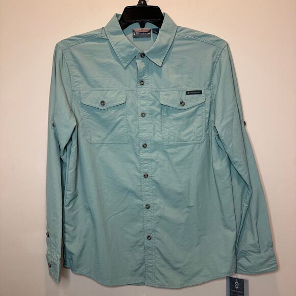 NWT Free Country Rip-Stop Expedition Long Sleeve Button Up Shirt Mens Size Small - Picture 1 of 10